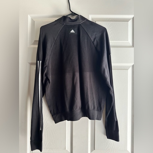 Adidas Black Track Zip up Sweater. Size Large - Picture 2 of 3